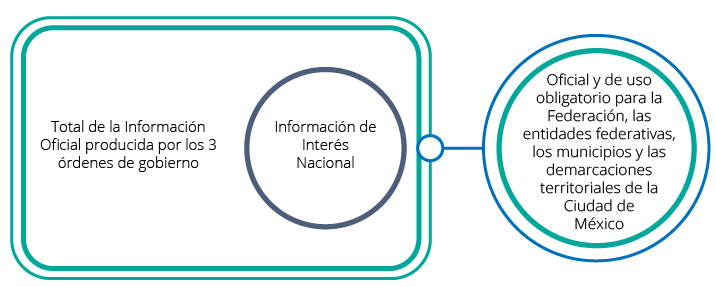 Imagen que muestra en qué ámbitos es de uso obligatorio la Información de Interés Nacional