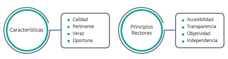 Características  y principios rectores de la  información