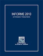 Imagen de la portada del Informe 2010 de Actividades y Resultados del INEGI