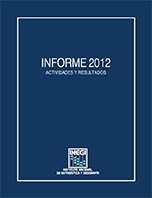 Imagen de la portada del Informe 2012 de Actividades y Resultados del INEGI
