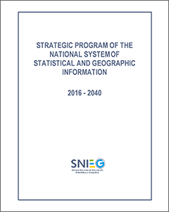 Imagen de la portada del Programa Estratégico del SNIEG 2016-2040, versión en inglés