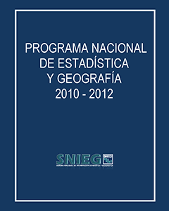Imagen de la portada del Programa Nacional de Estadística y Geografía correspondiente a 2010-2012