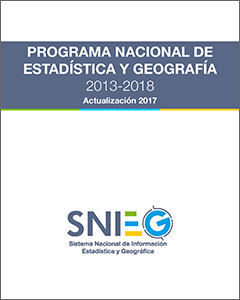 Imagen de la portada del Programa Nacional de Estadística y Geografía correspondiente a 2013-2018, actualizado en 2017