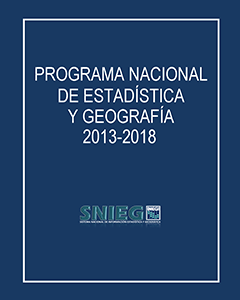Imagen de la portada del Programa Nacional de Estadística y Geografía correspondiente a 2013-2018