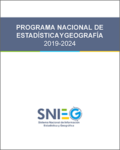 Imagen de la portada del Programa Nacional de Estadística y Geografía correspondiente a 2019-2024