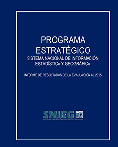 Imagenn de la portada del Informe de Resultados de la Evaluación al 2015, del Programa Estratégico del SNIEG