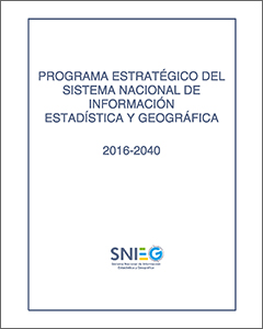 Imagen de la portada del Programa Estratégico del SNIEG 2016-2040 versión en español