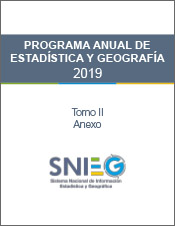 Imagen de la portada del Anexo del Programa Anual de Estadística y Geografía 2019