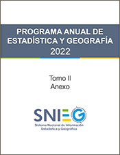 Imagen de la portada del Anexo del Programa Anual de Estadística y Geografía 2022