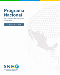 Imagen del documento de la actualización 2023 del Programa Nacional de Estadística y Geografía 2019-2024