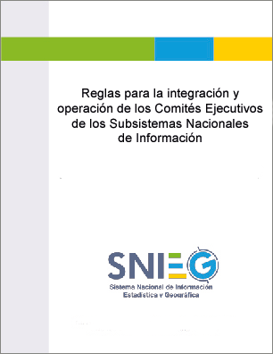 Imagen de la portada de las Reglas para la integración y operación de los Comités Ejecutivos de los Subsistemas Nacionales de Información